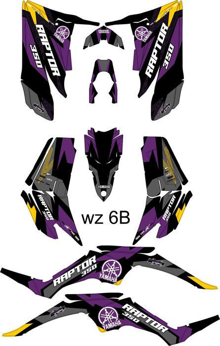 Naklejki Yamaha Raptor YFZ 350 Okleina