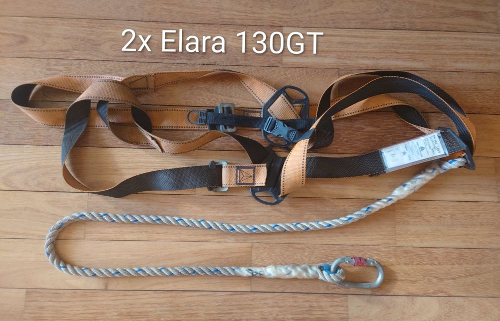 Zestaw 5 x  szelki bezpieczeństwa + linka  z amortyzatorem