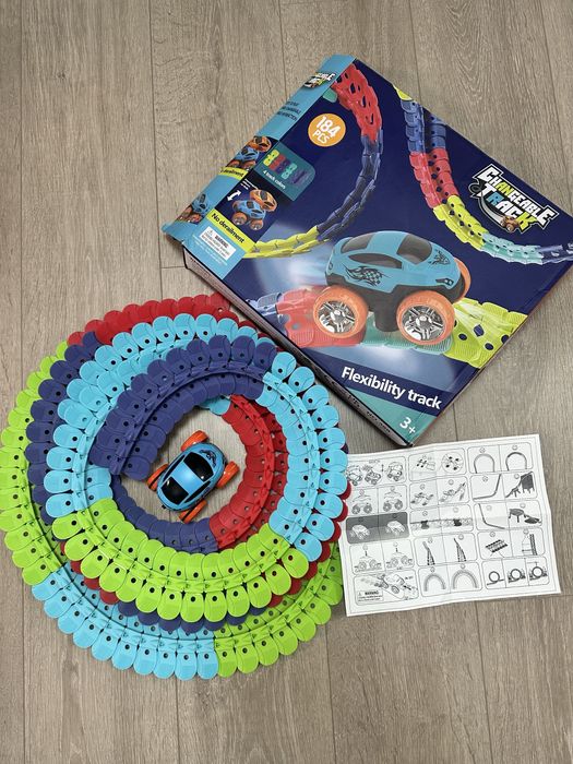 Гнучкий Трек траса 184 деталі з машинкою що їздить сама Flexible track