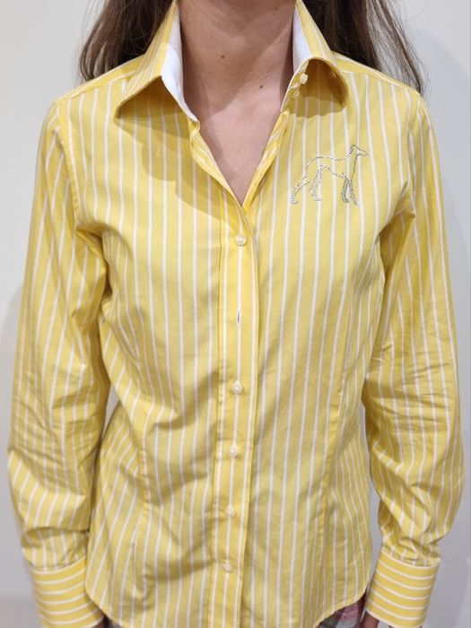 Camisa Amarela às riscas brancas Sacoor Brothers, Tamanho 38