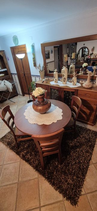 Conjunto de madeira de cerejeira para sala