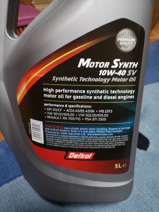 Óleo 10w-40 para motores a gasolina