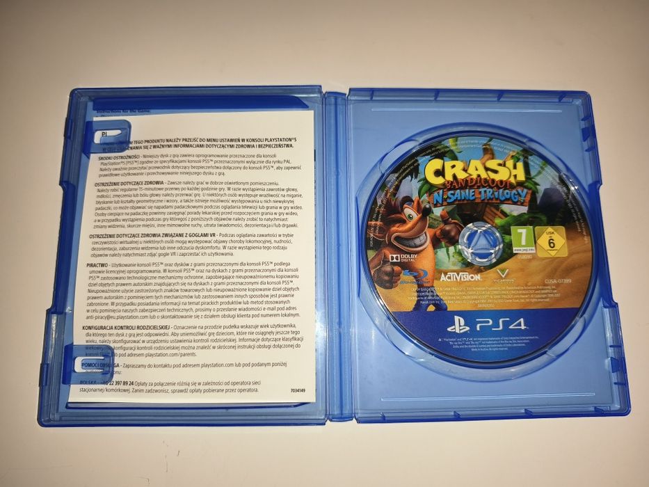 Gra Ps4 Crash Bandicoot gry PlayStation 4 Lego Sonic Smerfy WRC Mafia