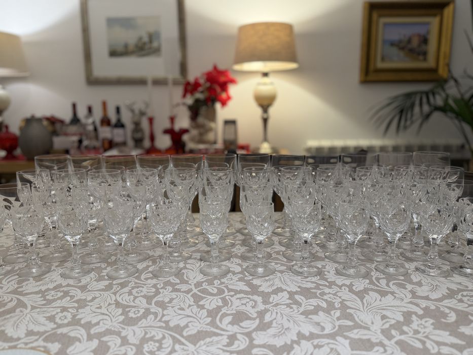 Conjunto completo de copos em cristal europeu – 60 peças