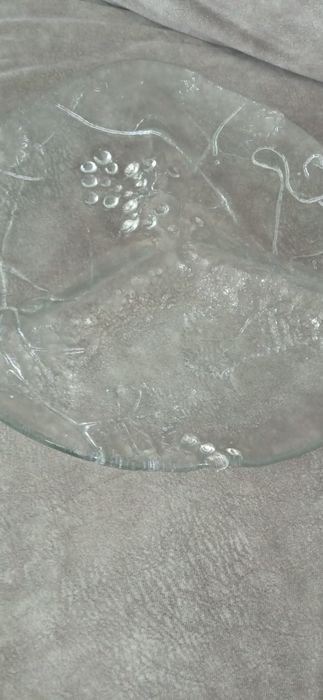 Patera, półmisek, szkło, szklana, trójdzielna