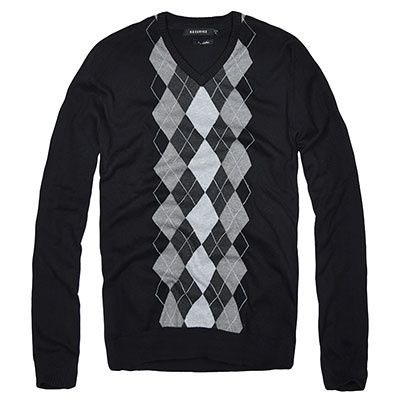 Bluzka sweter w romby męski Reserved rozmiar M