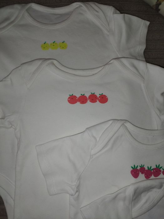 Body dziewczęce z krótkim rękawem 92 FF owoce