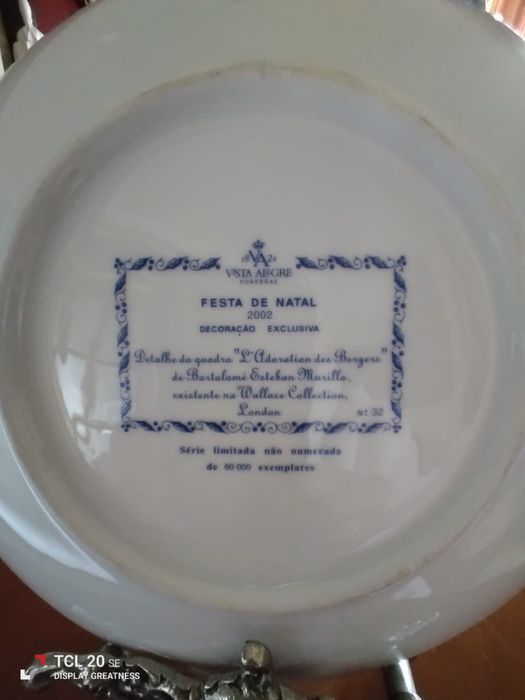 Pratos de coleção da Vista Alegre