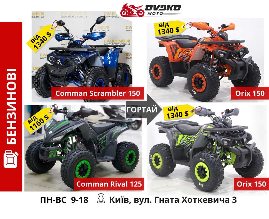 Дитячі Квадроцикли: Електро та Безнинові, Багатий Вибір по Супер Цінам