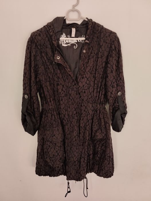 Płaszczyk przejściowy, parka, lekka narzutka, denim co