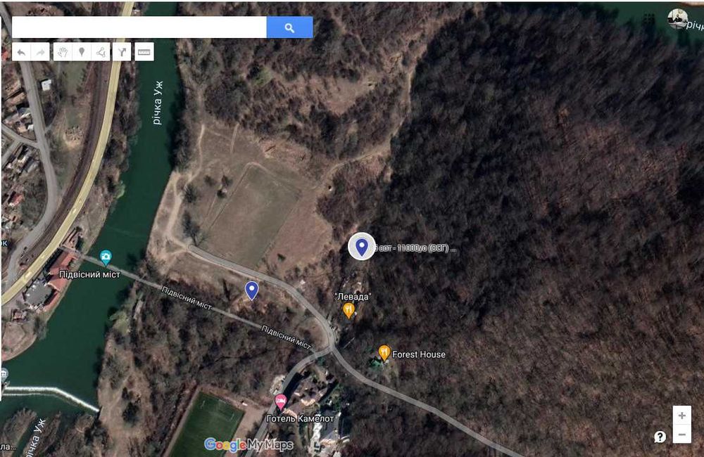 Продаж ділянки під лісом (район ресторану "Камелот")