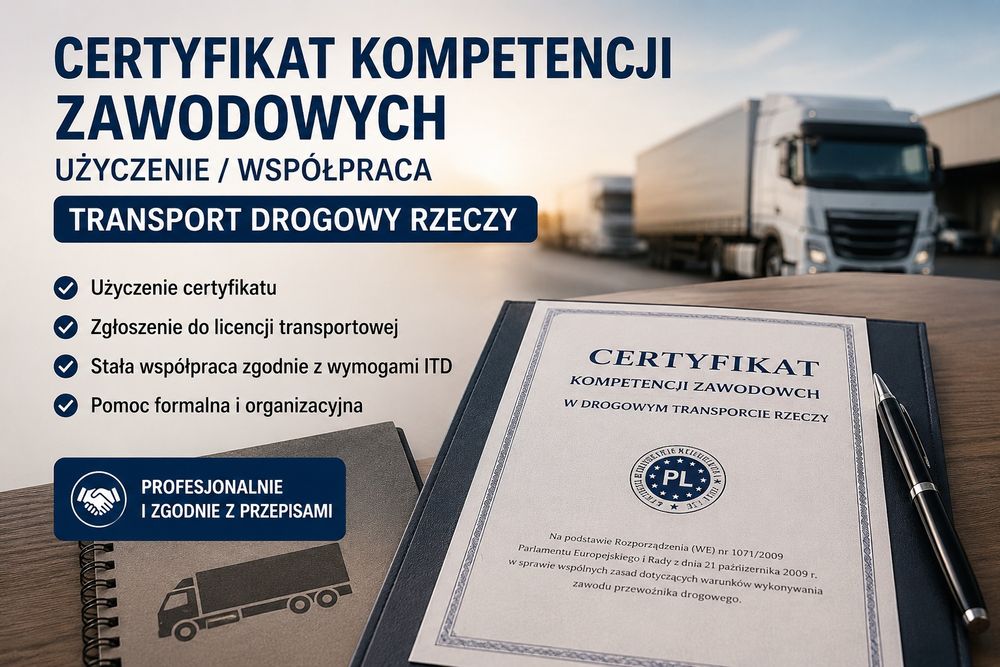 Certyfikat kompetencji zawodowych