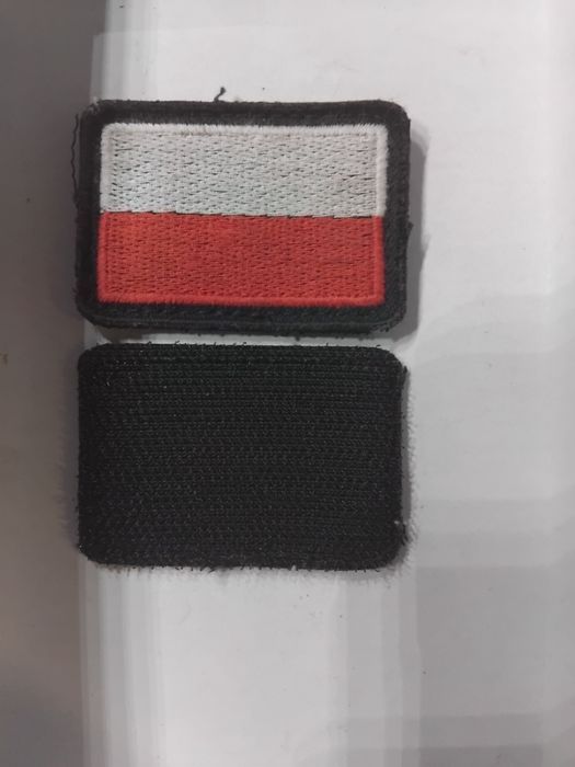 2x oryginalny rzep na mundur Polska flaga 55x40 mm MON WP