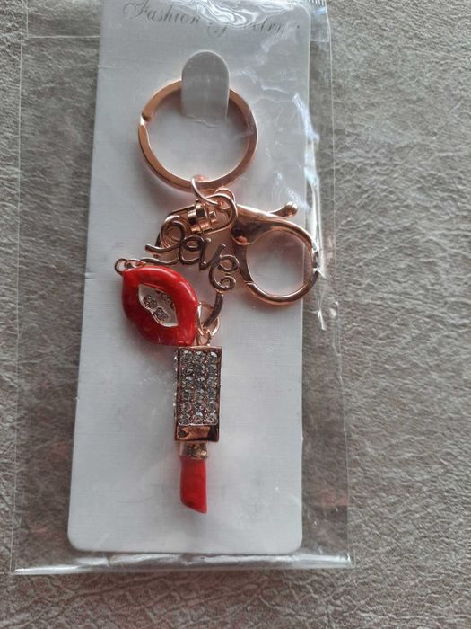 Szminka i usta - breloczek