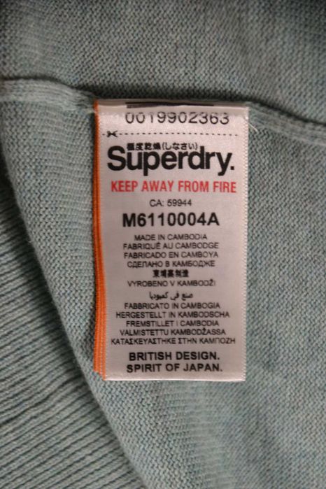 SUPERDRY Orange Label Sweter Męski L Oryginalny Super Stan Bawełna