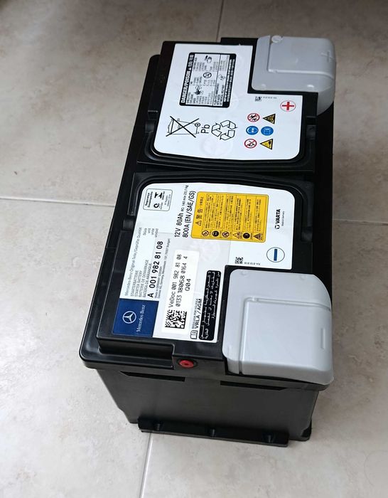Bateria AGM 12V 80Ah 800A — Universal Mercedes VARTA Start Stop