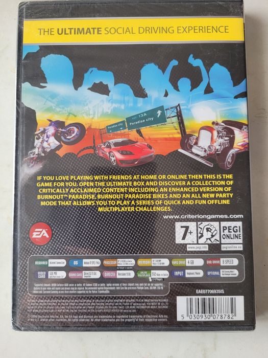 PC DVD burnout paradise the ultimate box