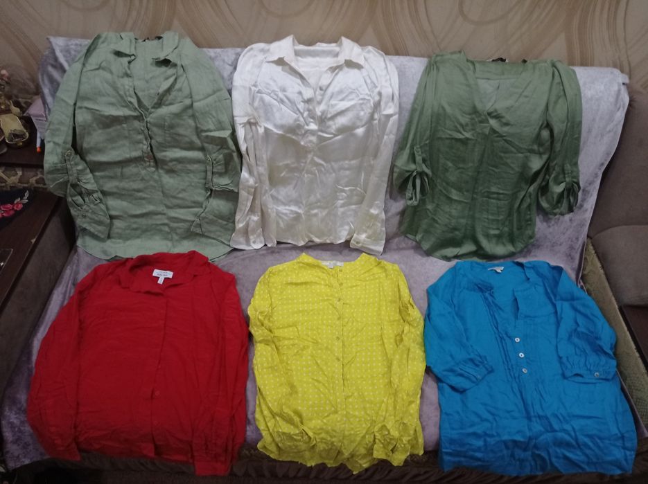 Рубашка/ блузка лен/шелк