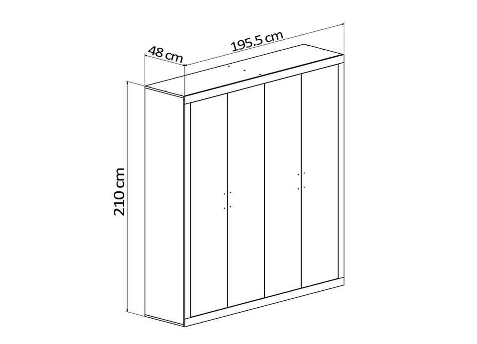 LIQUIDAÇÃO!!! Roupeiro de 4 portas + portes para 284€