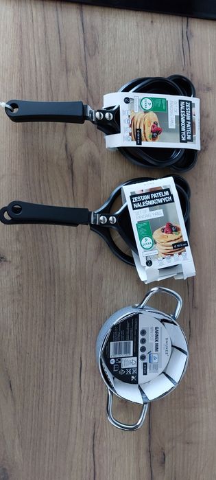 Mini patelnia - serce 1 szt., miś 1 szt., mini garnek 1 szt.