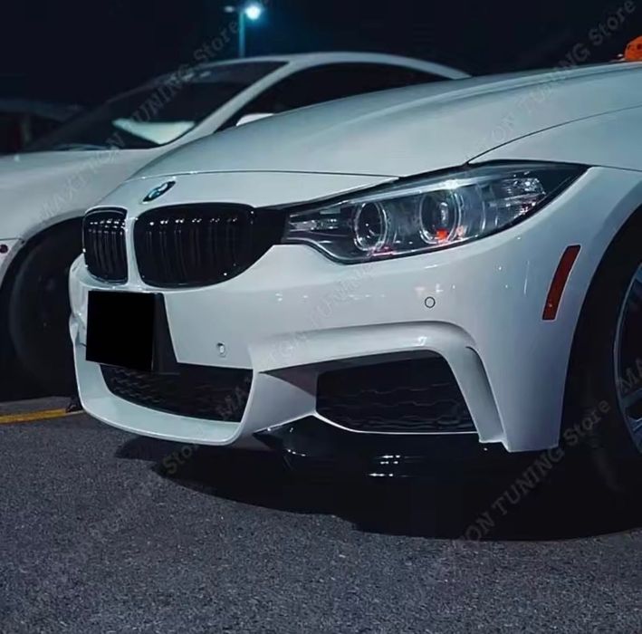 Накладки на бампер BMW F32 F36 жабры бампера БМВ Ф32 Ф36 элероны губа усы на бампер обвес губа сплитер юбка