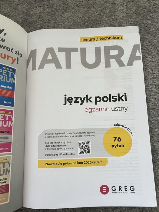 Matura język polski egzamin ustny greg liceum technikum
