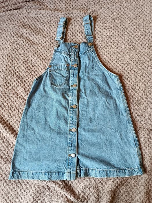 Sukienka jeans denim ogrodniczka zara 152