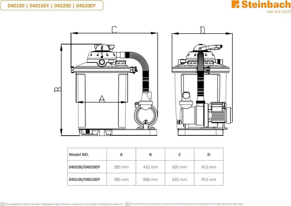 Steinbach Comfort 75 – pompa filtrująca do basenu 7800 l/h NOWA