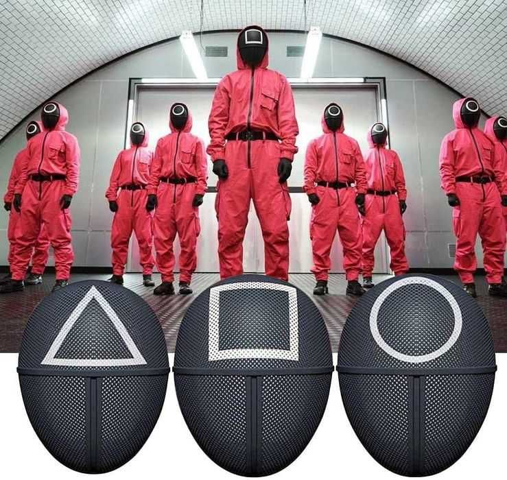 Маски з фільма "Гра в Кальмара"/Squid Game/ в ассортименті.