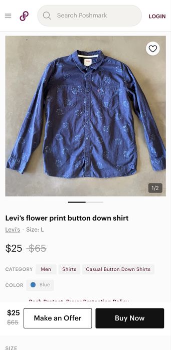 Сорочка Levi's чоловіча original