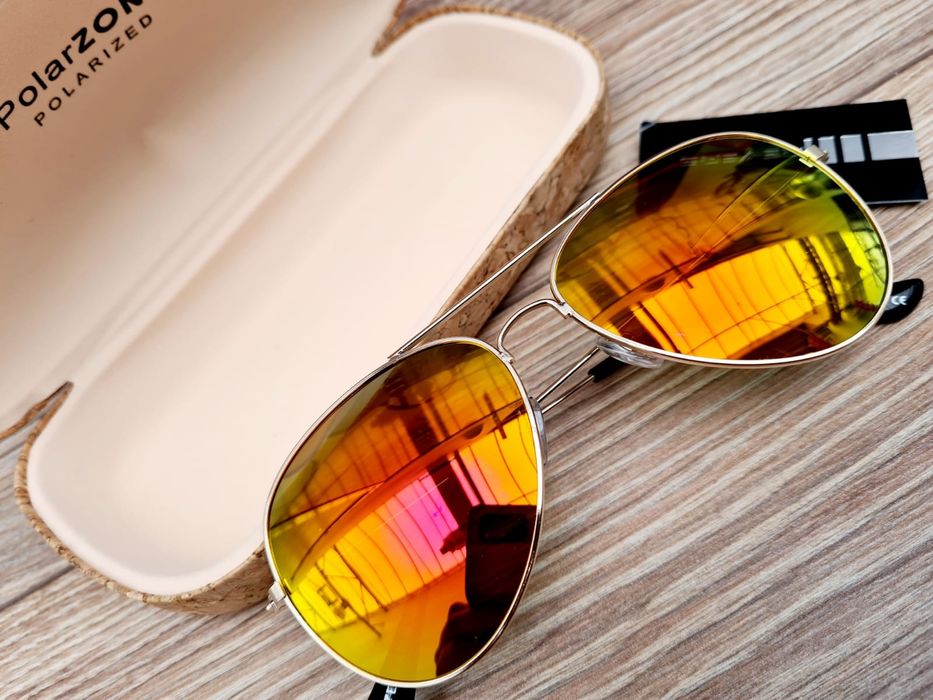 Nowe modne okulary przeciwsłoneczne lustrzane Aviator Revers