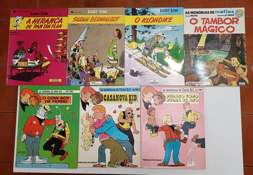 56 Livros Lucky Luke, Chick Bill, Os Túnicas Azuis