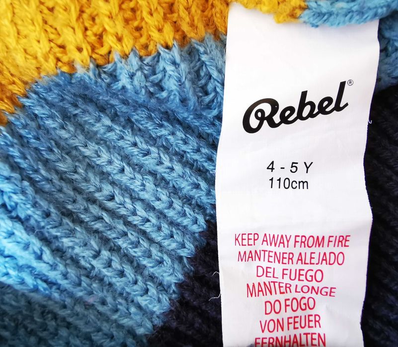 Sweter chłopięcy 4-5 lat 110 cm, Rebel