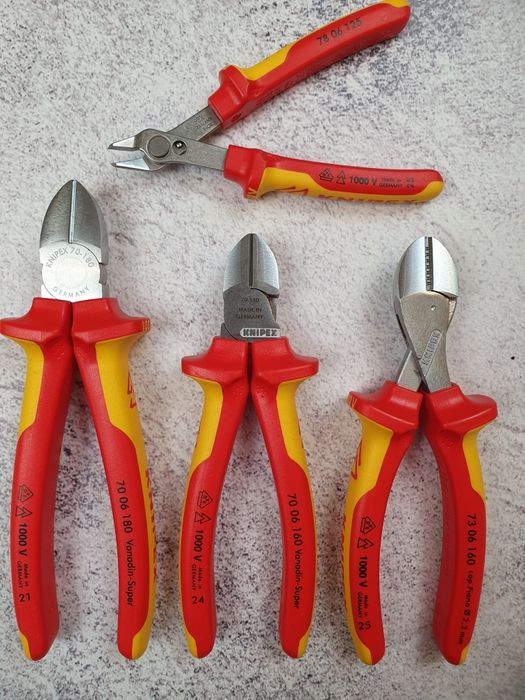 Knipex, інструмент електрика, кусачки, плоскогубці, утконоси