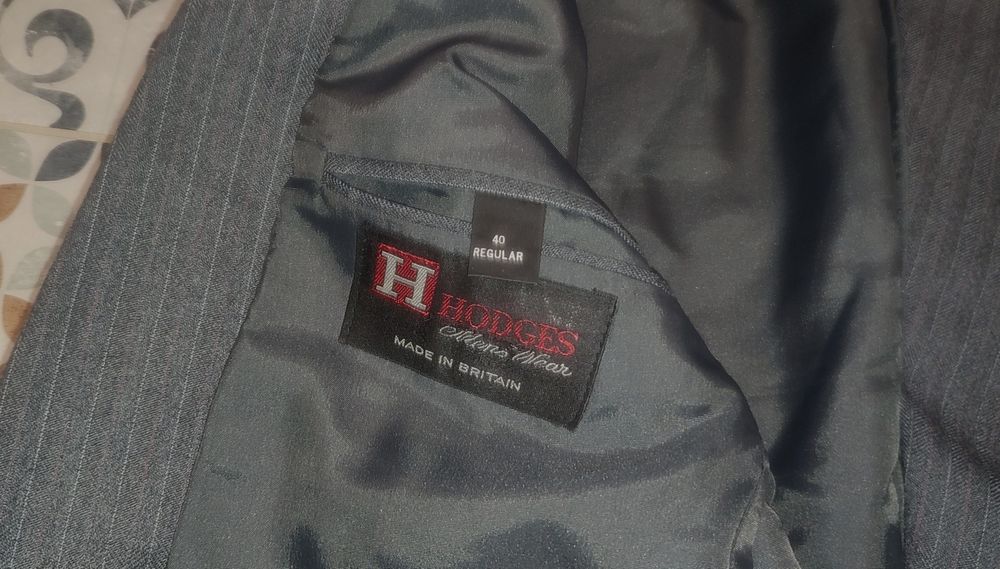 Marynarka Hodges r. 40 / M wełna szara prążek