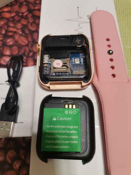 Смарт Watch C6 Pink/Gold Sim BT SD съемный АКб