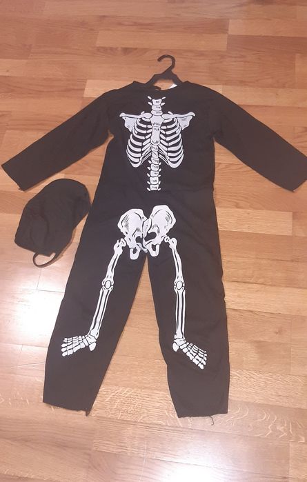 Fato Esqueleto - 7 a 9 anos - Halloween / Carnaval