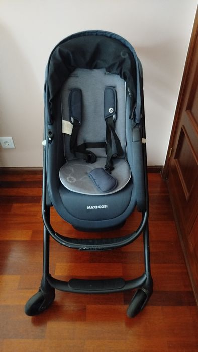 Conjunto maxi cosi (carrinho+cadeira+isofix) +berço +colchão +armário