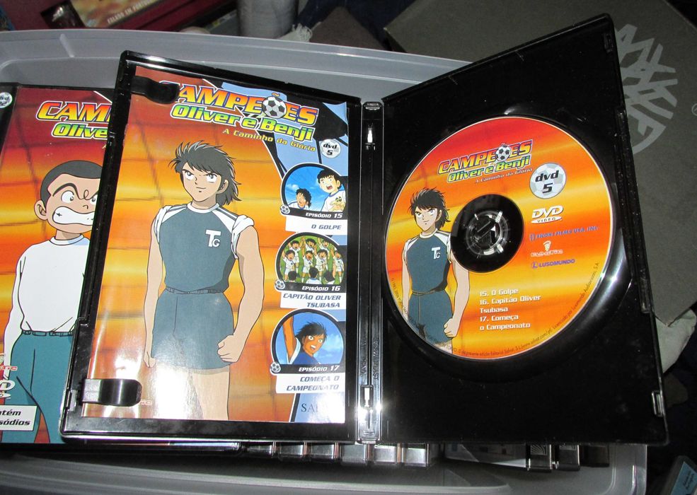 22 DVD's Campeões Oliver e Benji Falado Em Portugues, 66 Episodios