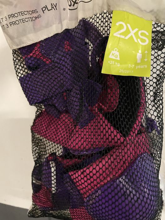 Proteções de criança para pulsos, cotoveleiras e joelheiras OXELO 2XS