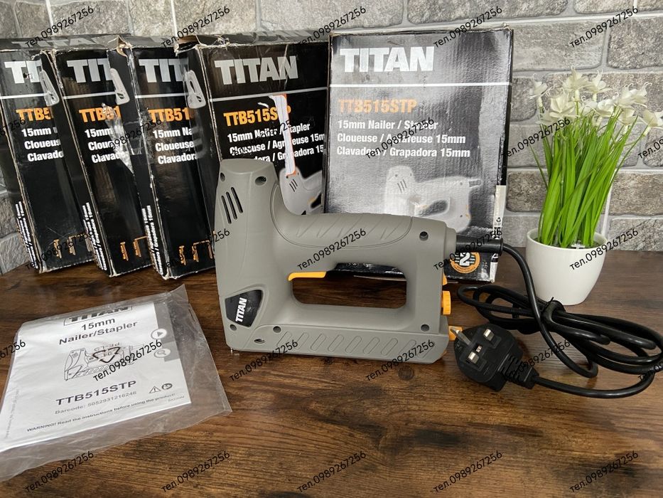 Степлер электрический для гвоздей и скоб, строительный АНГЛІЯ