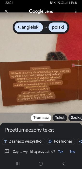 Rękawice wełniane piękne eleganckie