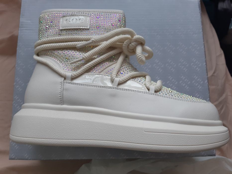 Buty goe śniegowce 37 błyszczące cekiny