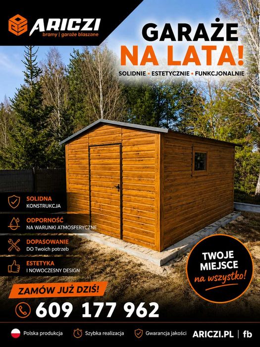 3x4 garaż ogrodowy narzędziowy na działkę magazynek schowek rod garaz konstrukcja domek