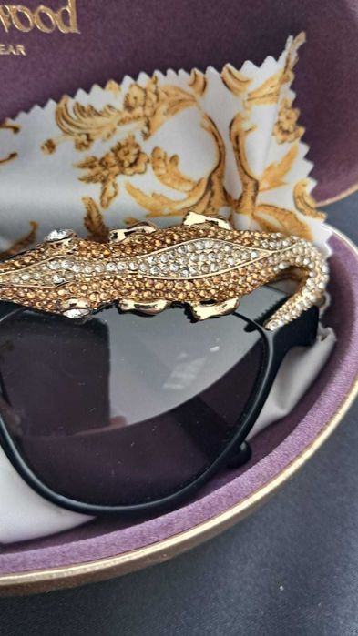 Anna dello Russo H&M okulary  krokodyle