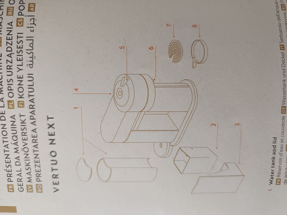 Ekspres kapsułkowy DELONGHI Nespresso Vertuo Next ENV120.W Biały