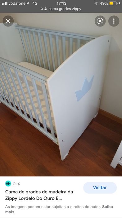 Cama grades little king Zippy 60x120 (inclui colchão)