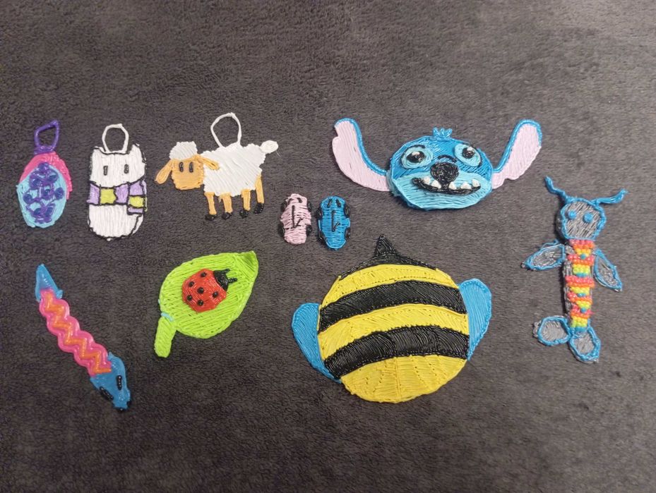 Oryginalne ozdoby,zabawki wykonane długopisem 3D