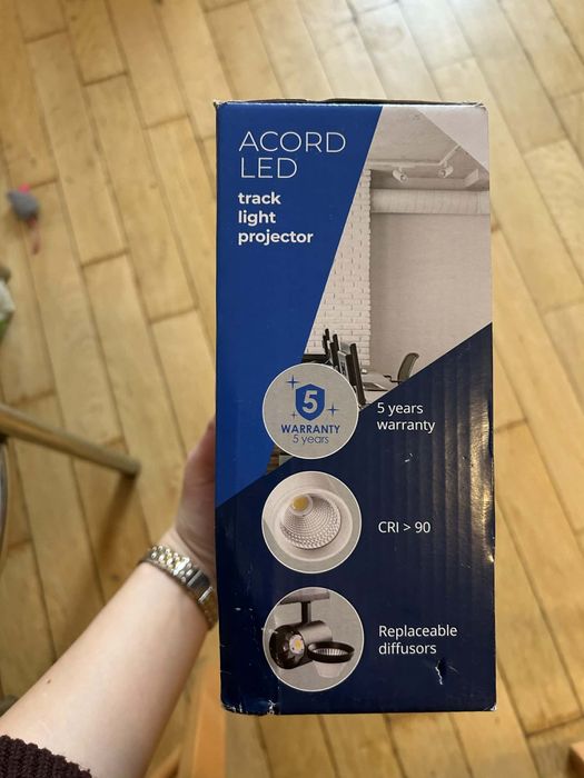 Lampa LED na szynoprzewód ACORD ATL1 biały 30W 3000lm 4000K 60º K