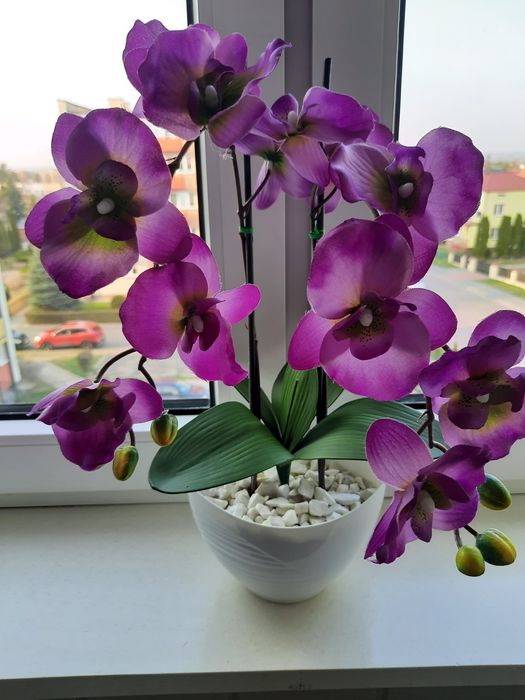 Storczyk sztuczny satynowy jak żywy